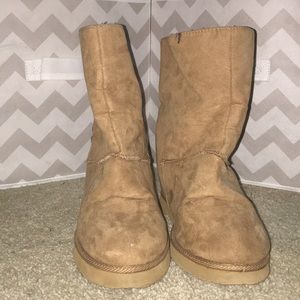 Tan boot wedges